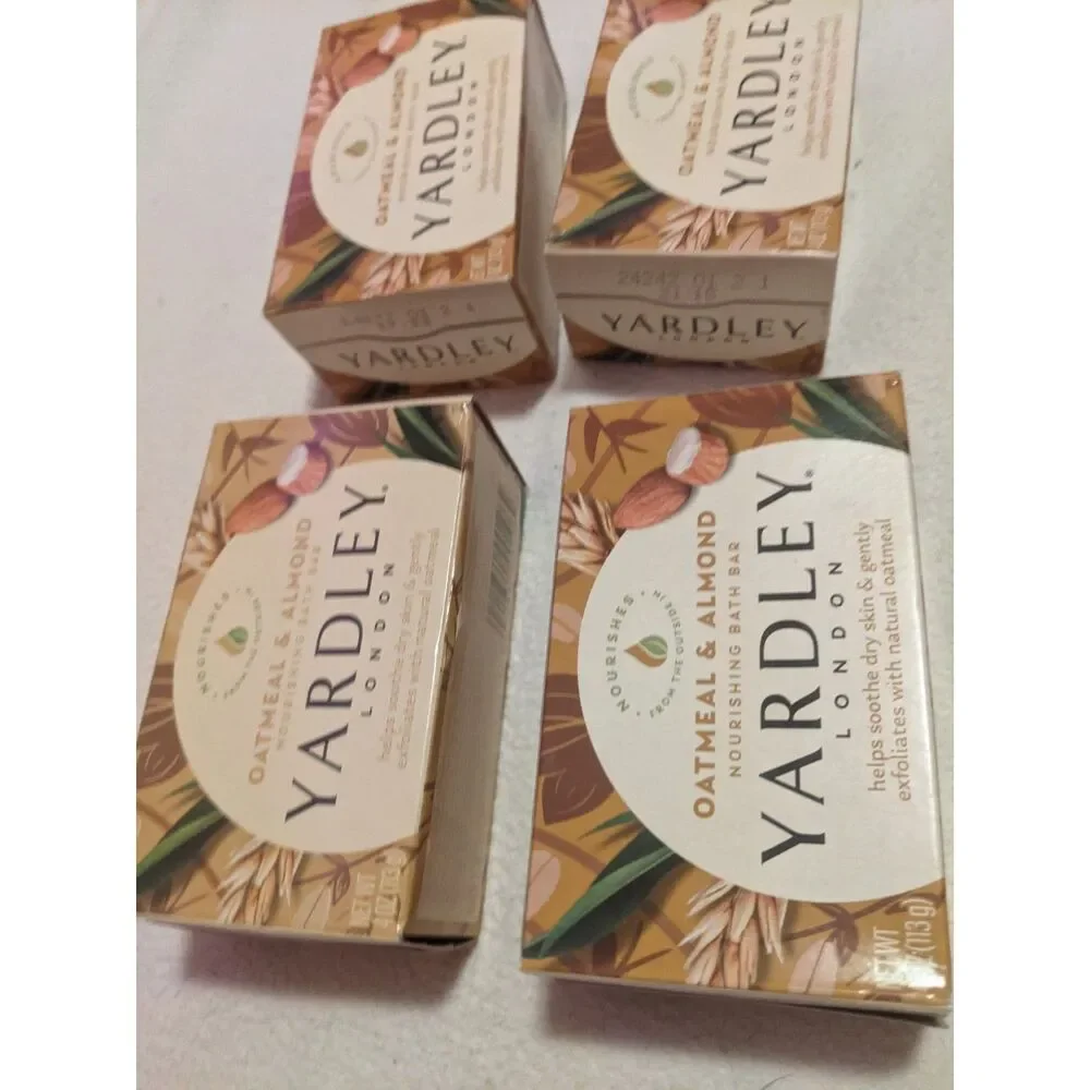 Yardley London Oatmeal & Almond Soap Bars Lot of 4 NIB
